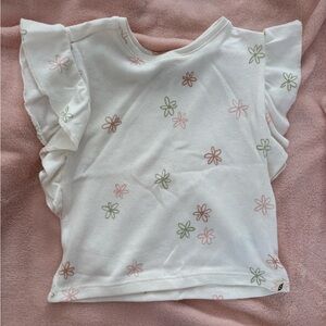 Floral Ruffle Sleeve toddler Tee